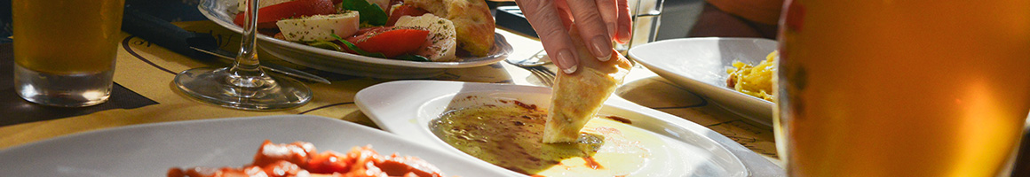 Eating Barbeque Turkish at Mediterranean Kebab House restaurant in Westbury, NY.